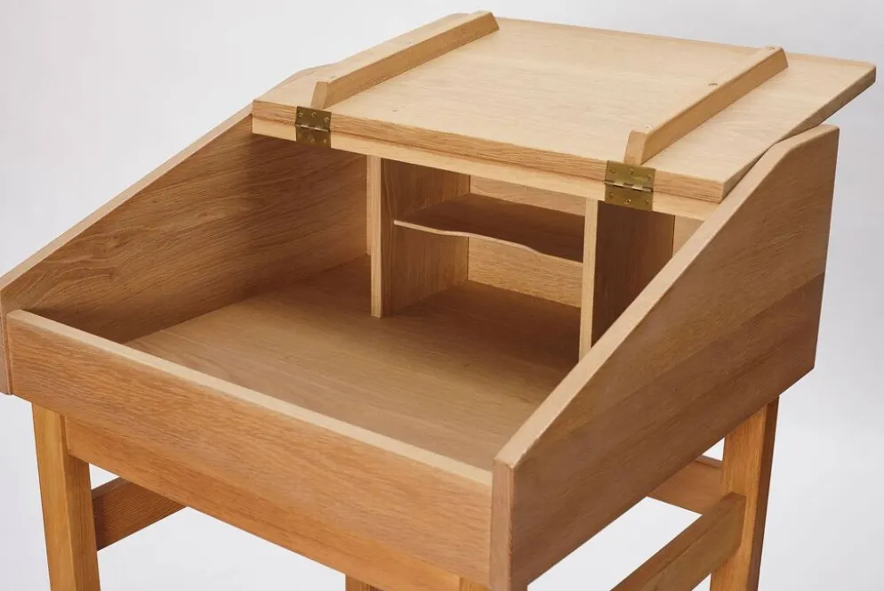 Bureau secrétaire en chêne, Danemark années 1960.