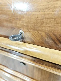 Bureau, secrétaire en noyer avec rouleau, années 1970