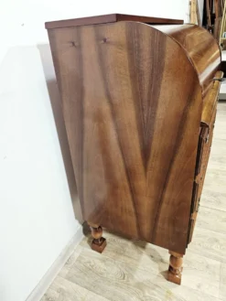 Bureau, secrétaire en noyer avec rouleau, années 1970