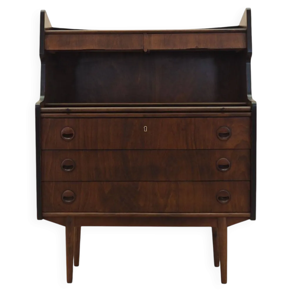 Bureau secrétaire en noyer des années 1960, Danemark avec tiroirs