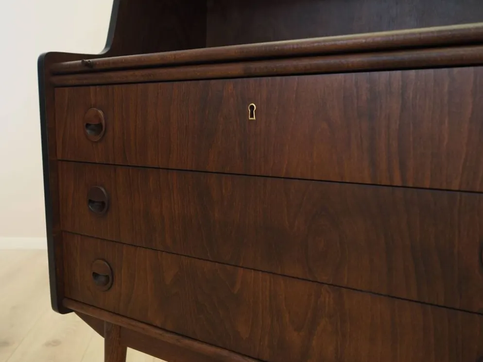 Bureau secrétaire en noyer des années 1960, Danemark avec tiroirs
