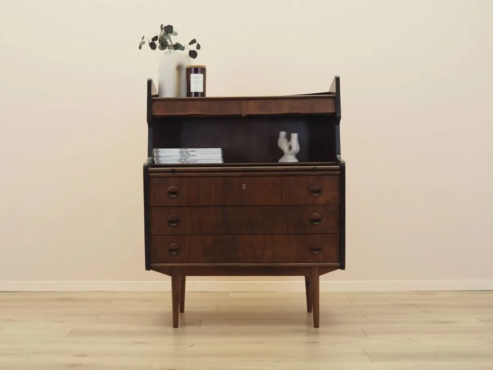Bureau secrétaire en noyer des années 1960, Danemark avec tiroirs
