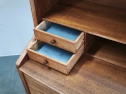 Bureau secrétaire en teck danois moderne avec tiroirs, années 1960
