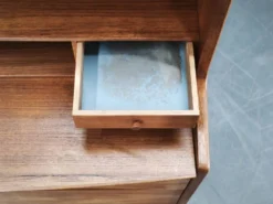Bureau secrétaire en teck danois moderne avec tiroirs, années 1960