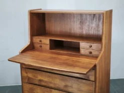 Bureau secrétaire en teck danois moderne avec tiroirs, années 1960