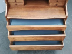 Bureau secrétaire en teck danois moderne avec tiroirs, années 1960
