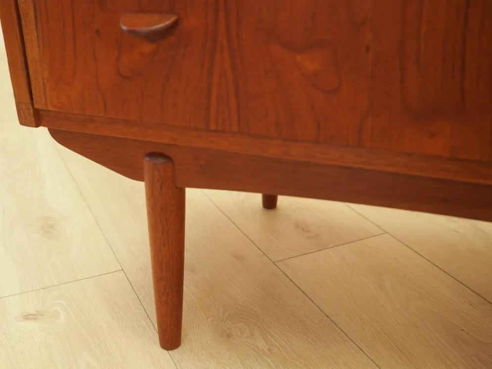 Bureau secrétaire en teck, design danois, années 1970, fabricant : AG Spejl Kobberbes