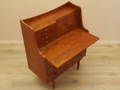 Bureau secrétaire en teck, design danois, années 1970, fabricant : AG Spejl Kobberbes