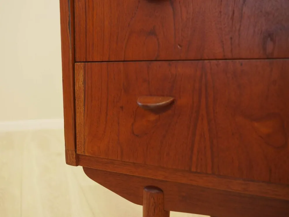 Bureau secrétaire en teck, design danois, années 1970, fabricant : AG Spejl Kobberbes