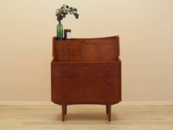 Bureau secrétaire en teck, design danois, années 1970, fabricant : AG Spejl Kobberbes