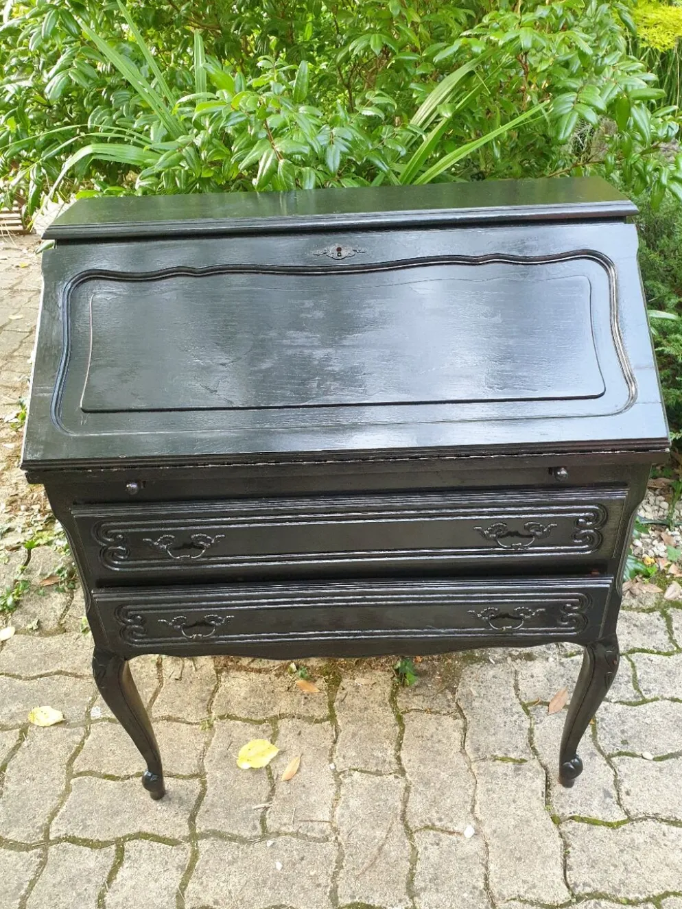 Bureau secrétaire Louis XV noir