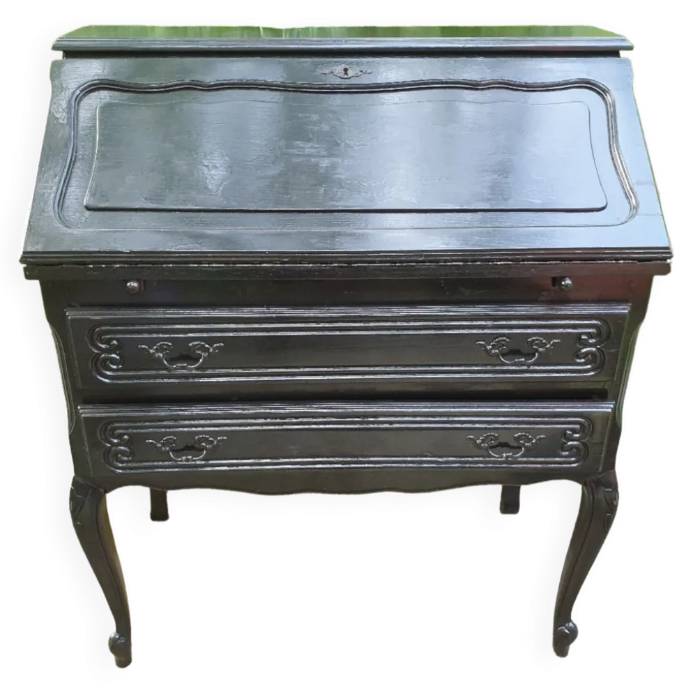 Bureau secrétaire Louis XV noir