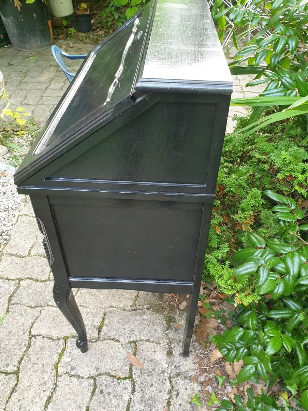Bureau secrétaire Louis XV noir