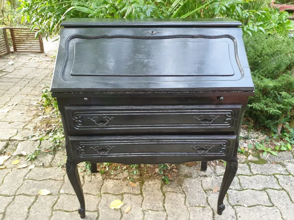 Bureau secrétaire Louis XV noir