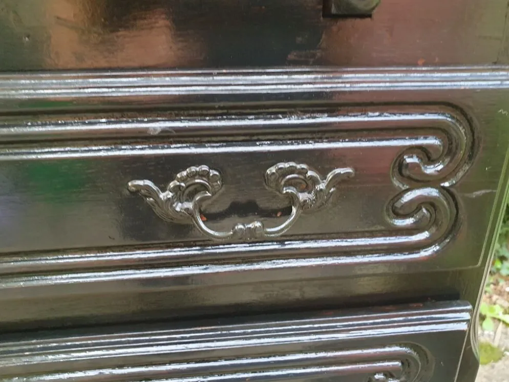 Bureau secrétaire Louis XV noir