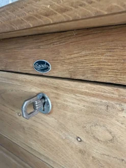 Bureau Spirol années 50 – placage chêne – piètement chromé