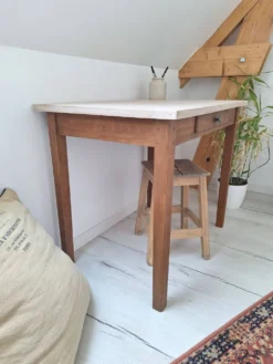 Bureau / Table d'appoint en bois de ferme style campagne