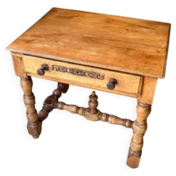Bureau, table d'appoint 1 tiroir en bois clair