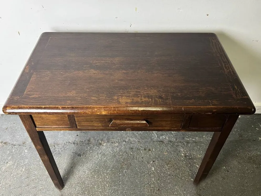 Bureau, table d'écriture en chêne vintage 'Abbess', années 1950-60