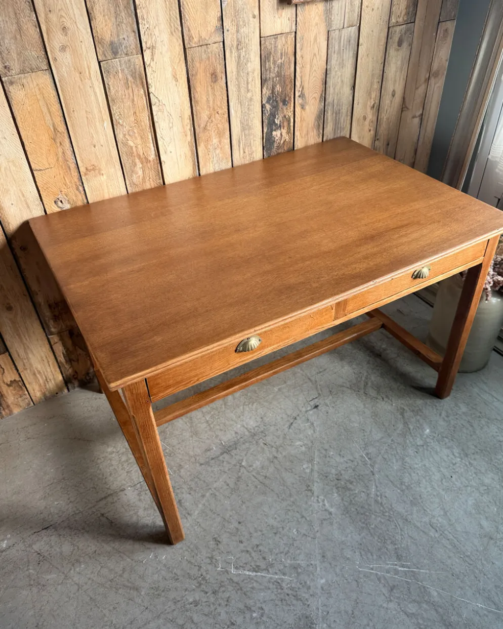 Bureau / table-à-manger en chêne des années 50 (rénovée)