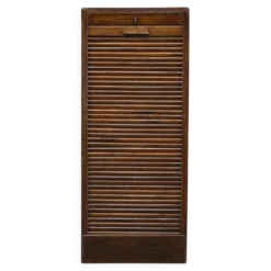 Bureau à tambour en bois des années 1950