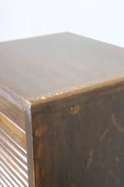 Bureau à tambour en bois des années 1950