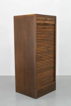 Bureau à tambour en bois des années 1950