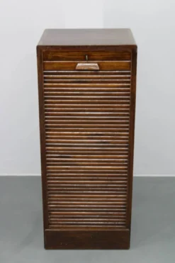 Bureau à tambour en bois des années 1950