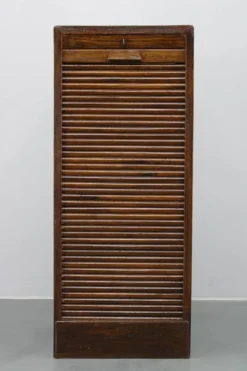 Bureau à tambour en bois des années 1950