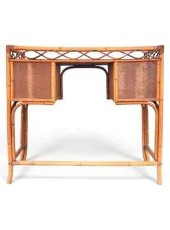Bureau vintage Angraves of Leicester en cannage et bambou