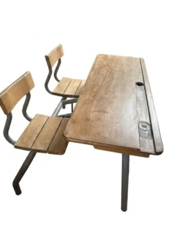 Bureau vintage double écolier