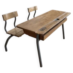 Bureau vintage double écolier