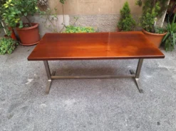 Bureau vintage en bois et métal chromé par Gianno Moscatelli pour Formanova, années 1960.