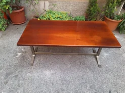 Bureau vintage en bois et métal chromé par Gianno Moscatelli pour Formanova, années 1960.