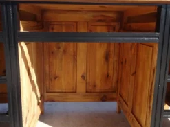 Bureau vintage en pin, restauré
