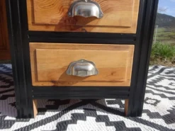 Bureau vintage en pin, restauré
