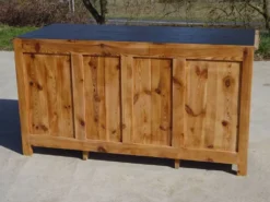 Bureau vintage en pin, restauré