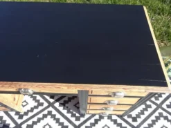 Bureau vintage en pin, restauré
