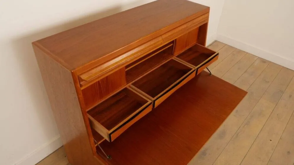 Bureau vintage en teck, Erling Torvits