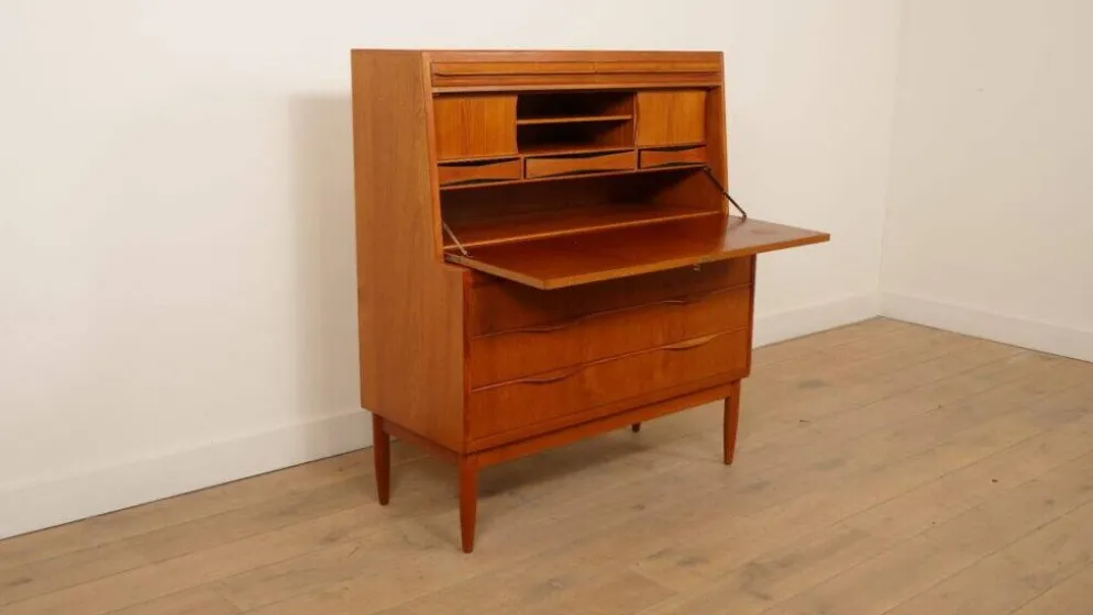 Bureau vintage en teck, Erling Torvits