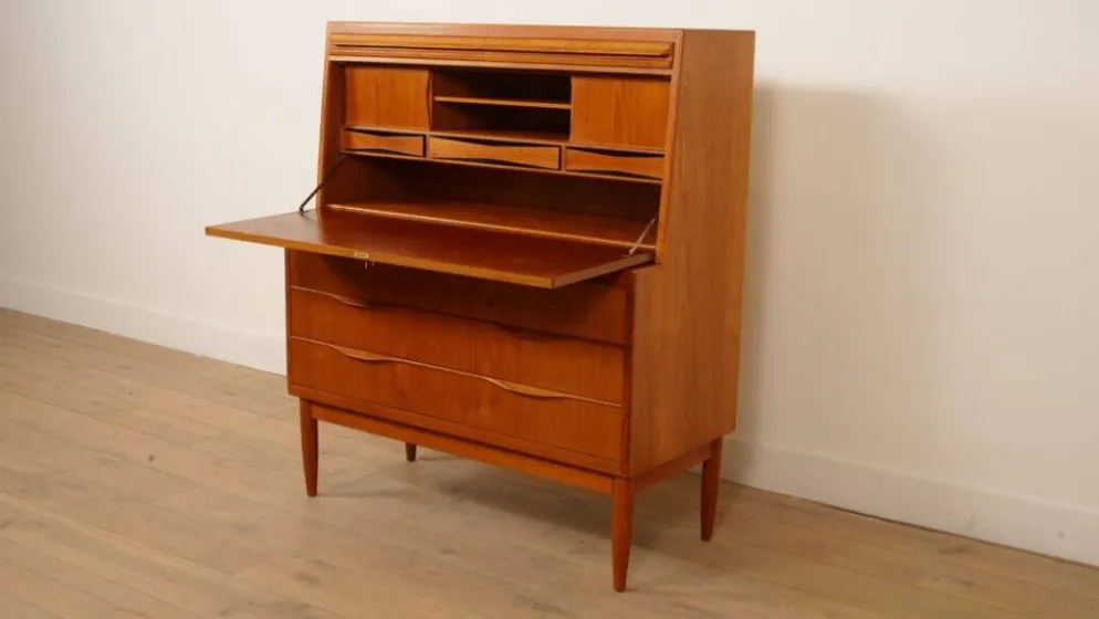 Bureau vintage en teck, Erling Torvits