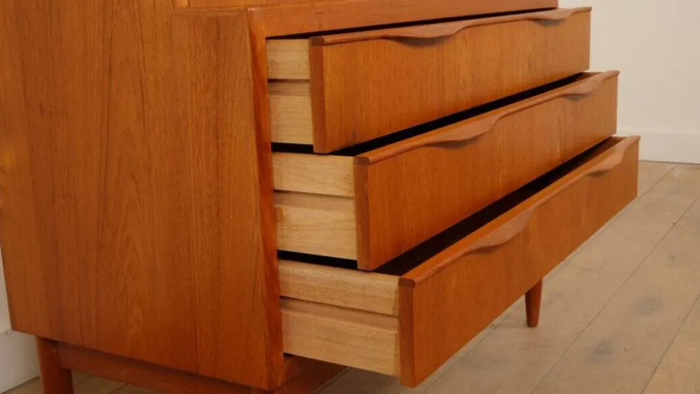 Bureau vintage en teck, Erling Torvits