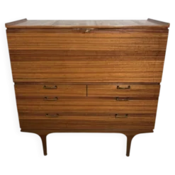 Bureau vintage en teck rétro du milieu du siècle par Meredew 1960 Grand écritoire