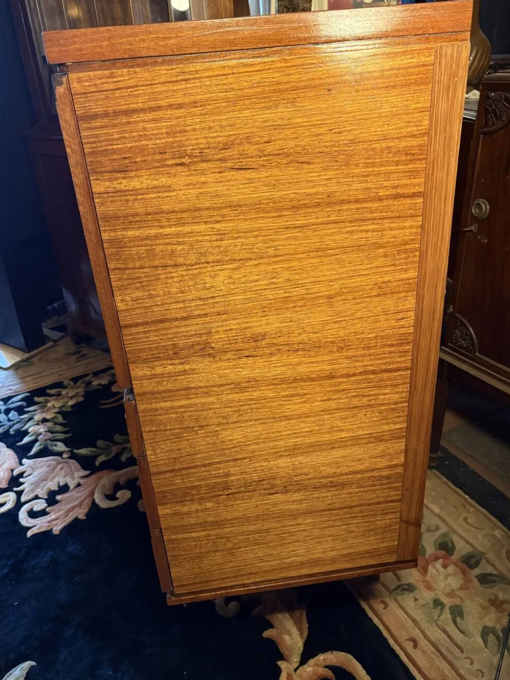 Bureau vintage en teck rétro du milieu du siècle par Meredew 1960 Grand écritoire