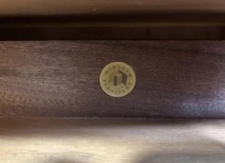 Bureau vintage en teck rétro du milieu du siècle par Meredew 1960 Grand écritoire