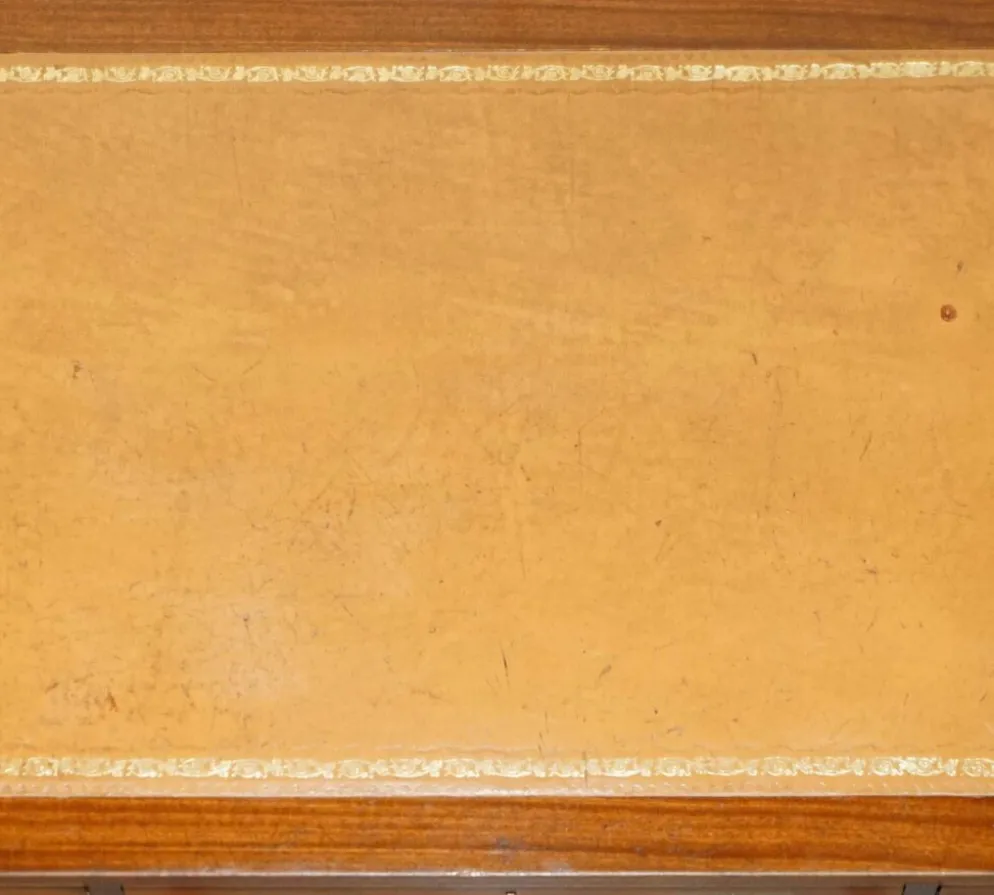 Bureau vintage Harrods Kennedy cuir style campagne militaire à caissons