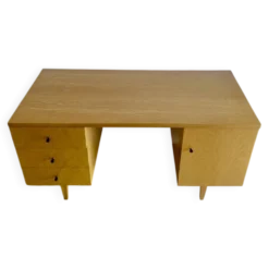 Bureau vintage scandinave 1960 chene dore