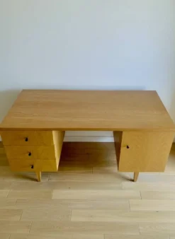 Bureau vintage scandinave 1960 chene dore