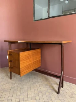Bureau vintage teck & acajou