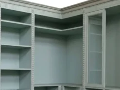 Cabine Armadio Ouverte Classique en Teinte Céleste/Gris Perle avec Îlot C